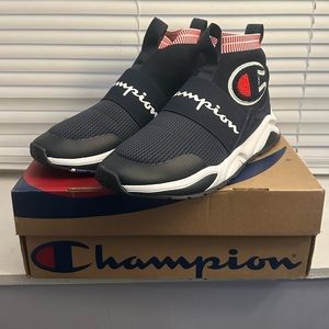 Men’s ChampionRally Pro Mesh/Suede Shoes, Navy